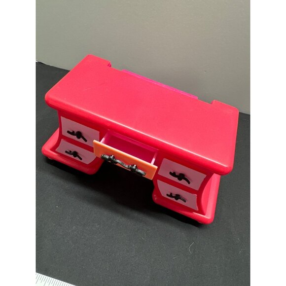 Mattel Barbie Pink Vanity with Mirror For Dollhouses Moving Top Draw - Picture 4 of 11